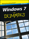 Windows 7 For Dummies<sup>®</sup> (eBook)